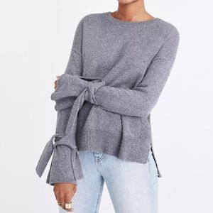 Madewell Tie-Cuff Pullover Sweater, size S